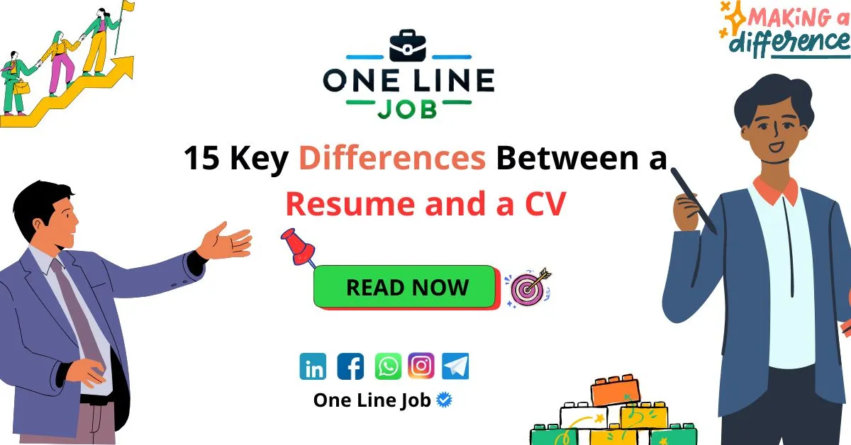 15 Key Differences Between a Resume and a CV